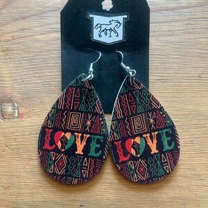 Bohemian Love Pattern Drop Earrings